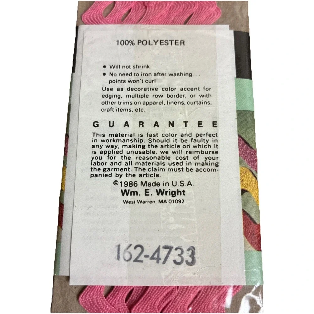Wright's Sewing RICK RACK Pink Blue Medium 1/2